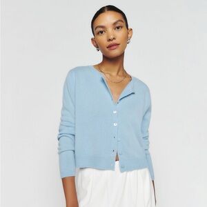 Reformation Cashmere Clara Cardigan in Sky Blue nwt